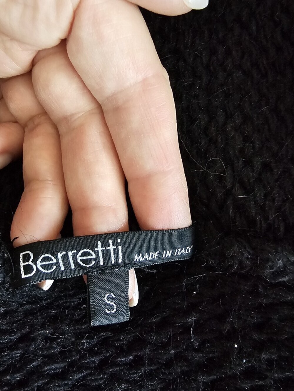 Open-Front Black Pocket Cardigan Sweater - Picture 5 of 8
